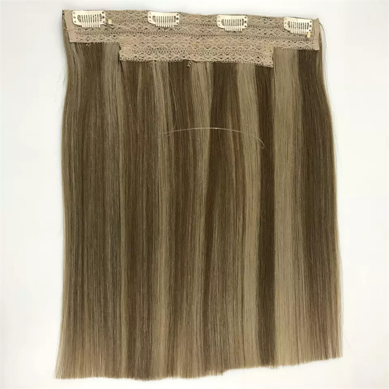 Factory Wholesale Halo Extension Best Price High Quality Highlight Color 100% Remy Hair Extension